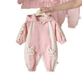 New arrival hooded outing clothes autumn clothes spring & fall baby jumpsuit outwear jacket baby newborn clothes