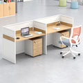 Saint li office desk set - minimalist executive computer desk, chair, partition, booth, and workstation