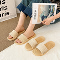Ethnic style imitation straw travel hemp bottom women's sandals trendy outwear flip-flops fashioncasualsweet style beach women's slippers