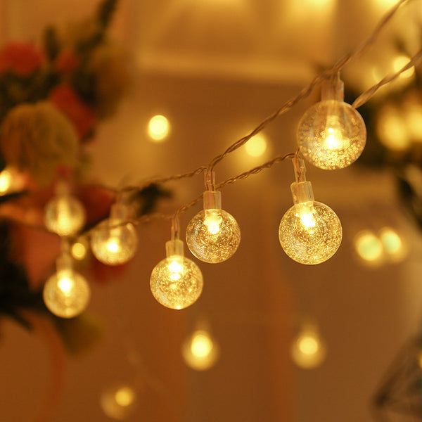 LED bubble ball camping ambient light birthday arrangement night market stall decoration string lights gypsy dimmable flashing
