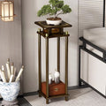 New chinoiserie console table for home end view table non-solid wood casual living room table balcony floor-standing decorative ornament rack