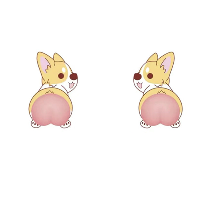 Car cute cartoon butt sticker anti-collision sticker 3d car anti-collision silicone pad butt sticker home refrigerator sticker