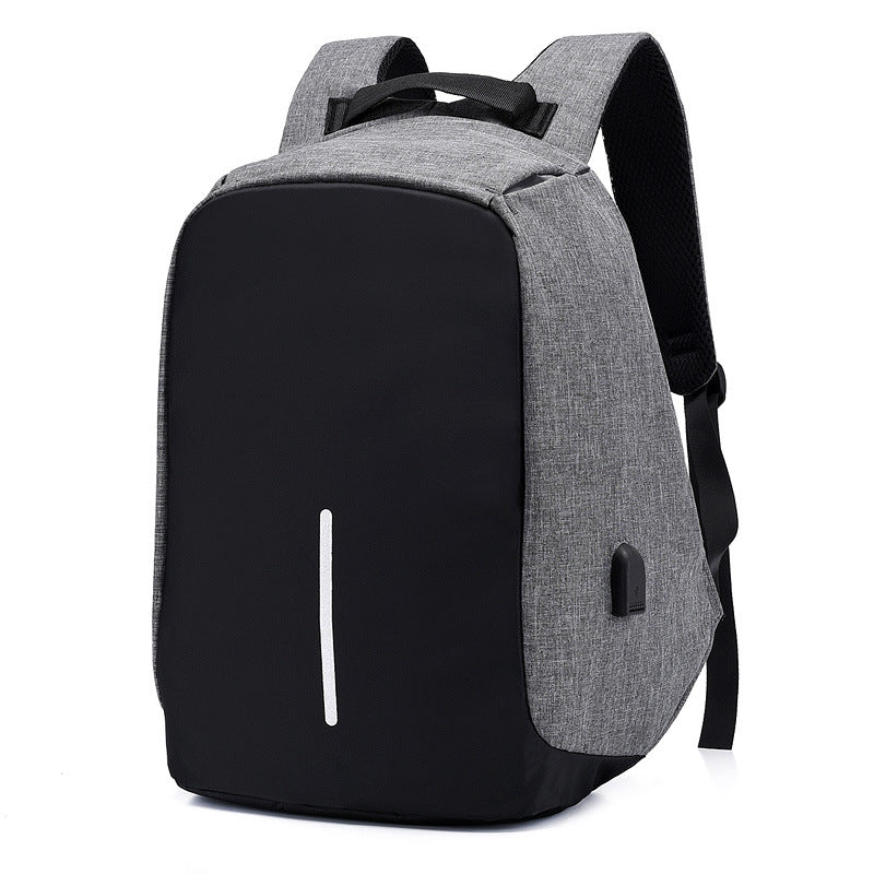 Cross-border business new computer bag male rechargeable junior high school student backpacking travel large capacity simple backpack