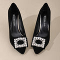 Niche wedge heel flats for women, new spring/summer 2025 collection. stylish pointed-toe, low-cut, comfortable work shoes that won't tire your feet. high heels for women