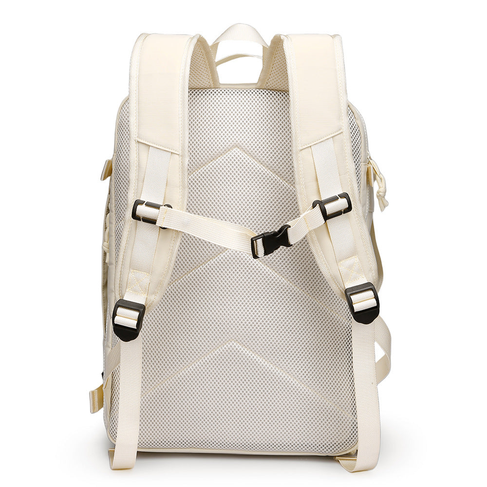 Cross-border box open bag outdoor simple backpack breathable burden reduction shoulder back large capacity men's bag USB independent shoe compartment