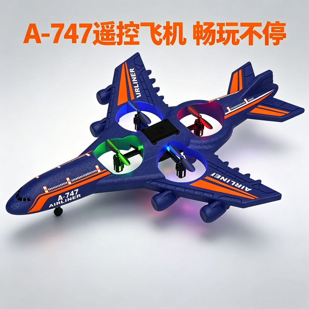 new arrival remote control aircraft kids toys a747artificial passenger aircraft quadcopter resistant to falling foam aircraft model flying
