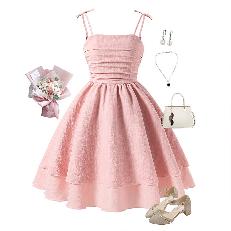 Girls' dress - cross-border children's wear -  european & american spring/summer  hot seller - spaghetti strap princess party dress