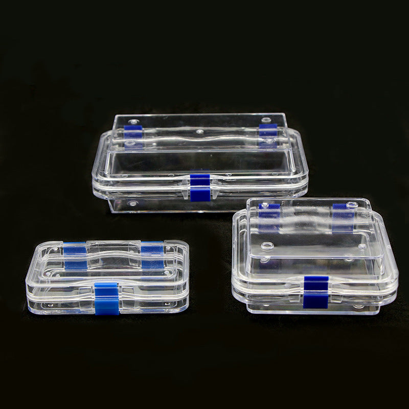 Dental transparent film box, denture holder box, film tooth box, denture packaging box, orthodontic box, logo can be printed.