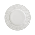 European-style embossed ceramic dinner plate - restaurant & hotel high-end rock texture steak flat plate - minimalist dessert presentation