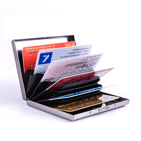Wholesale stainless steel business card holder, male metal business card box, female credit card box, card box, ID bag, card bag.
