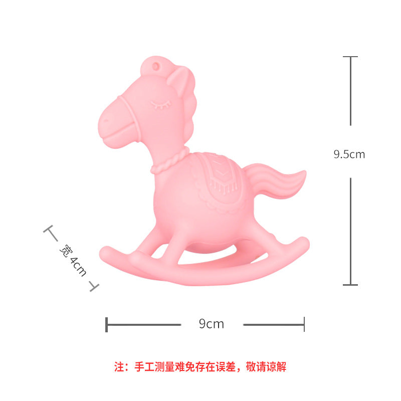 Cross-border new product baby rattle toothpaste food grade silicone bell toy baby molar teething soothing biting glue