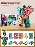Transforming digital combination robot letter king kong boy educational toy - ages 3-6 - perfect birthday gift