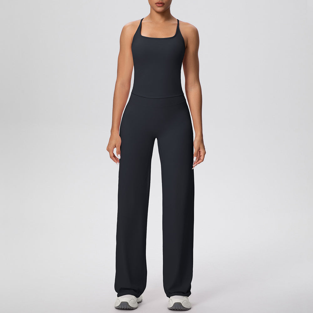 Cloud-feel casual quick-drying sports beautiful back peach butt yoga suit outdoor training running fitness suit two-piece set