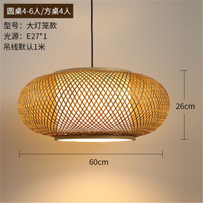 Lantern Bamboo Art Chandelier Bar Bed and Breakfast Tea Room Hot Pot Restaurant Hotel Simple Japanese Restaurant Bamboo Catering Shop Lighting