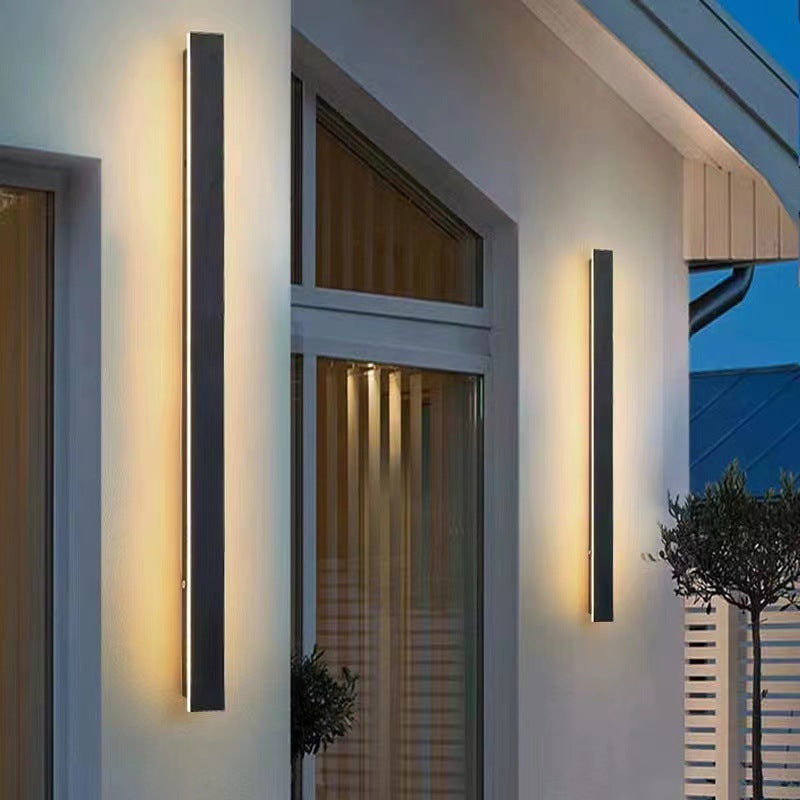 Waterproof outdoor long wall lamp line wall lamp simple and minimalist outdoor IP65 villa directly from the manufacturer  explosion