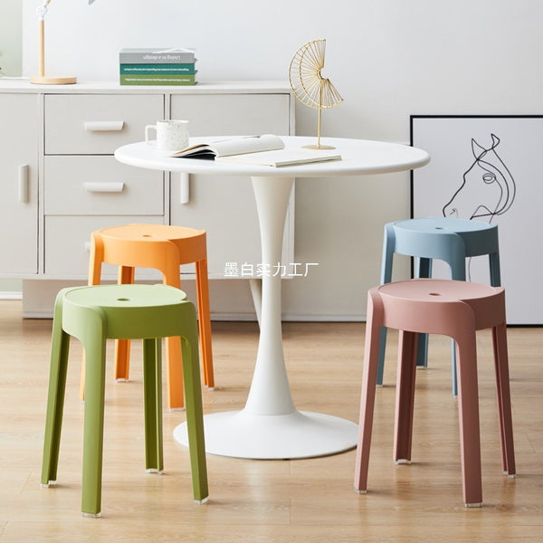 Cyclone stool can be stacked plastic stool modern simple creative living room dining table plastic high chair windmill round stool