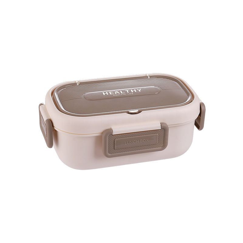 304 stainless steel bento box with compartments, microwaveable lunch box, insulated food container for students and office workers, stylish design