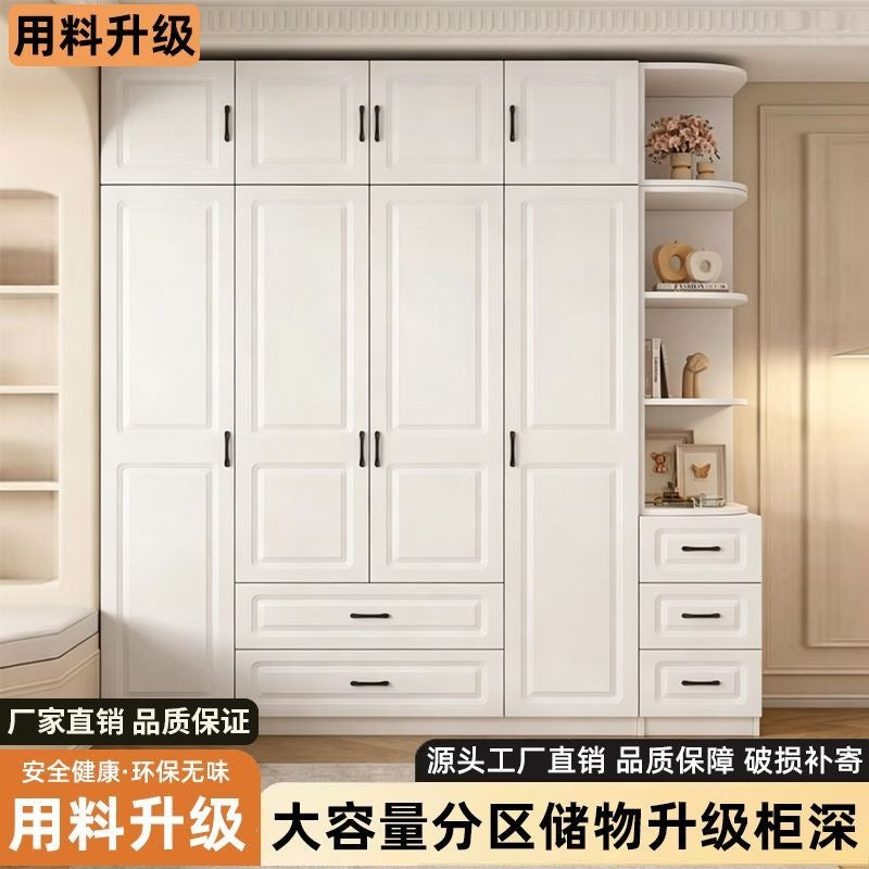 Wardrobe for home bedroom simple kids cabinet rental house small apartment wardrobe with drawers anti-mildew