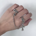 Cross chain ring wholesale cross-border hip hop niche design gothic style trendy retro hollow ring for women