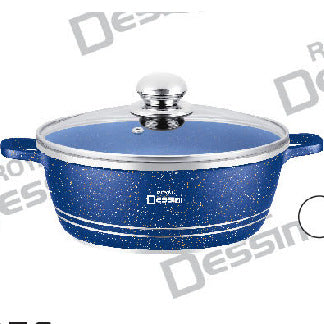 Royaldessini10pcs non-stick aluminum pot soup pot frying pan kitchen utensils one pot non-stick large pot with lid