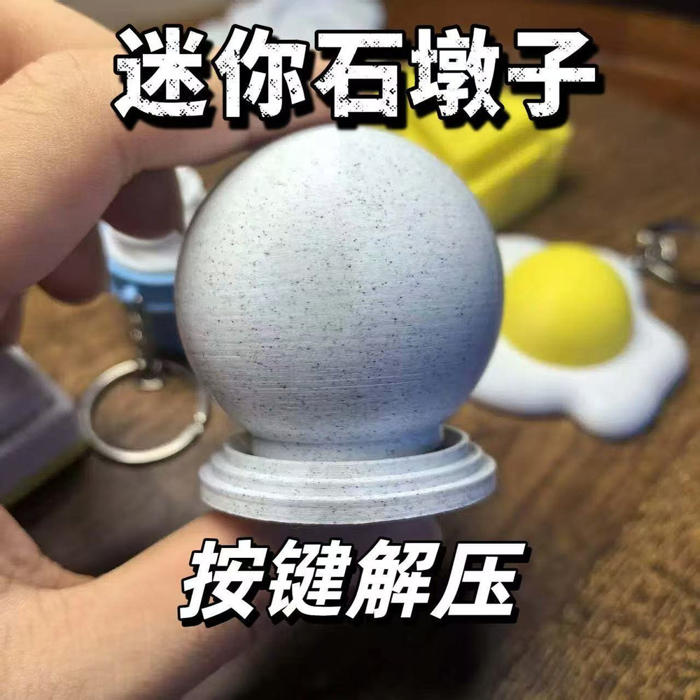 new product creative 3d printed stone pier mini decompression button office desktop prank stress relief toy 3d