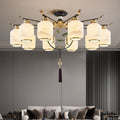New chinoiserie chandelier living room lamp chinese style zen restaurant hotel booth room lamp for home downward chinoiserie lamps