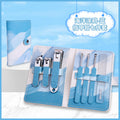 Cute [7-piece storage bag set] ocean graffiti-blue