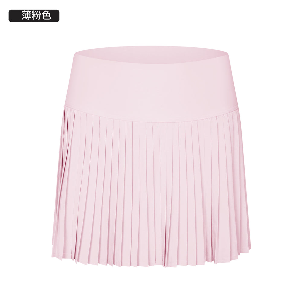 Carefully selected new water-cooled elastic fashionpleated skirt double-layer fashion tape three-point sports pants dk383