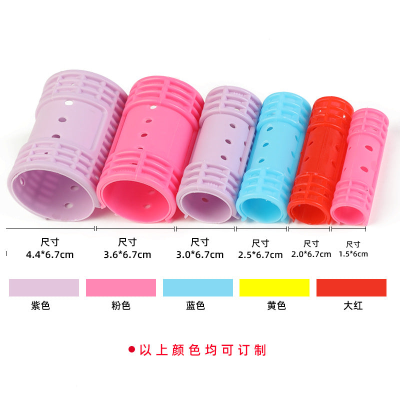 Cross-border hot-selling cylindrical plastic curling iron, does not hurt the lazy bangs, and the mother buckles the curling hair artifact.