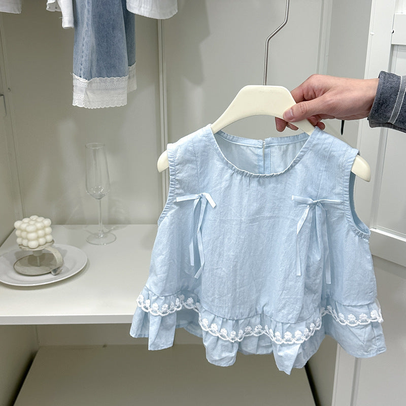 Girls'  dress: sweet, cute, and stylish - a fashionable and ethereal pink lace dress for girls