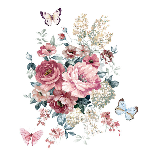 Toilet sticker wholesale toilet bathroom waterproof toilet sticker toilet toilet lid decal hand painted large flower background decal