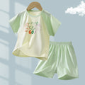 Yishimei summer new arrivalkids men's and women's small and medium-sized children's category a boneless tencel lyocell short-sleeved home clothes set