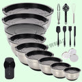 Black lid + 13-piece set + silicone basin + 24/26 nesting lids + grater