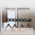 Walnut folding invisible clothes drying rack balcony for home wall-mounted clothes drying rod indoor clothes hanger bay window clothes drying rack