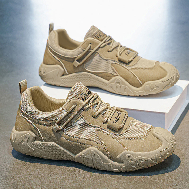 Men's safety shoes - summer mesh breathable construction work shoes - anti-slip, wear-resistant, athletic, casual, outdoor hiking trendy shoes