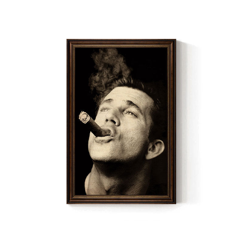 Churchill cigar bar decorative painting American celebrity retro bar club KTV box hanging painting tobacco and alcohol shop mural