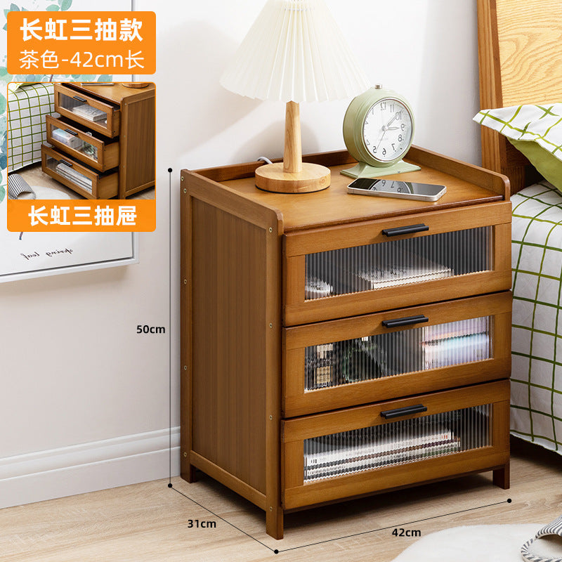 Bedroom bedside table accessible luxury small for home ultra-narrow bedside cabinet bedside storage cabinet modern casual side cabinet