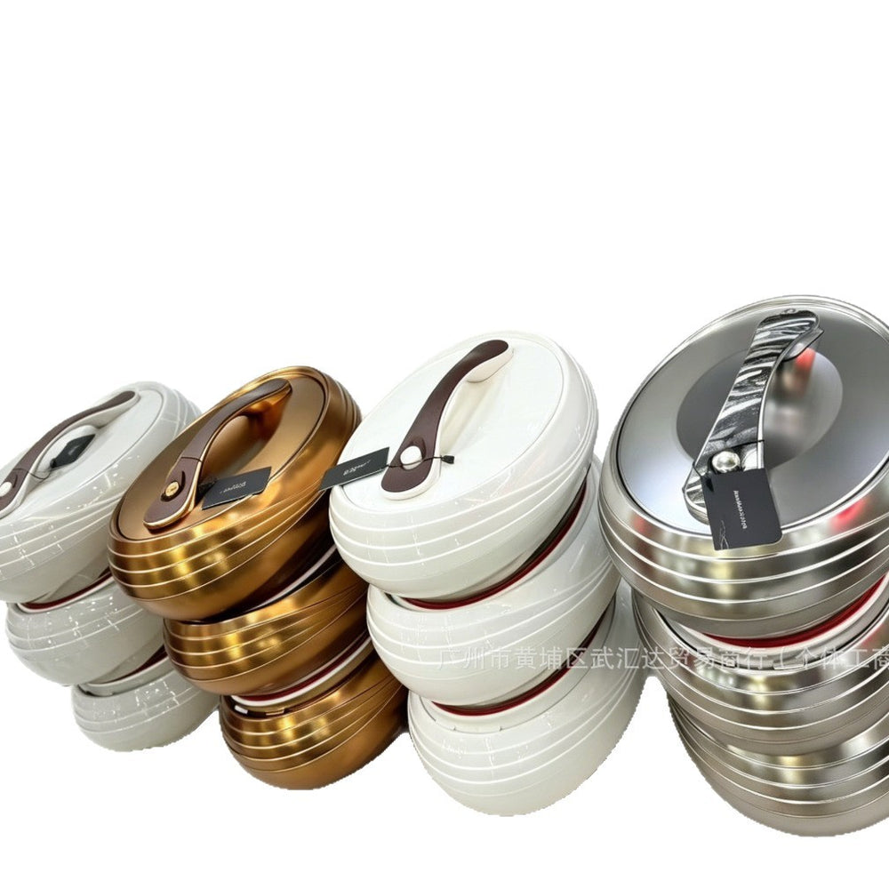 Food warmer 3pcs high-end thermal insulation box thermal insulation lunch box 4l-5l-6l food warmer export hot sale