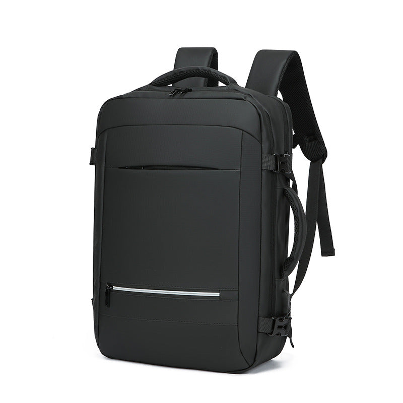 New business bag men's PU large-capacity waterproof computer backpack multi-functional student backpack trendy computer bag