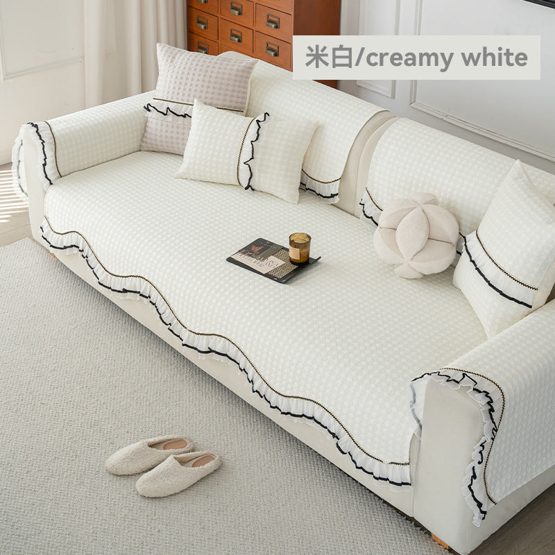 Sofa protective cover Summer sofa cushion Ice silk cold beans Modern simple non-slip mat Multifunctional cover