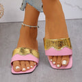 new flat slippers, plus size macaron gold trim, indoor/outdoor one-strap beach casual women's slippers
