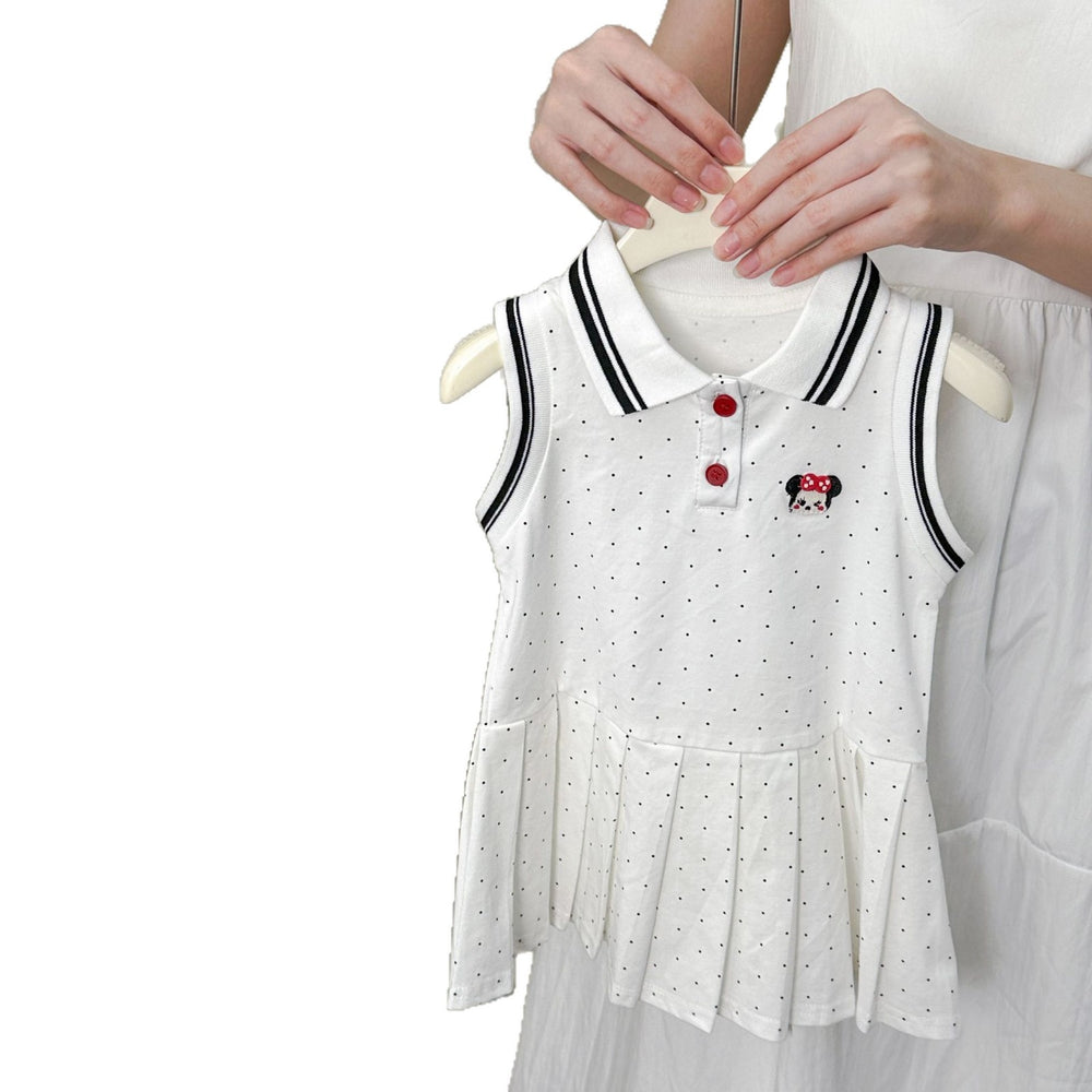 [summer clothing big sale free shipping] girls  dress summer new style baby girl lapel preppy style polo back