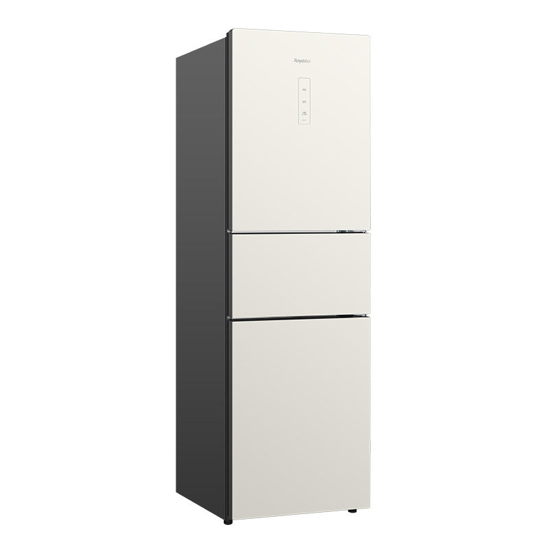 Royalstar 266l three-door, three-temperature, air-cooled, frost-free, energy-efficient (tier 1) refrigerator with glass panel - model r266ft