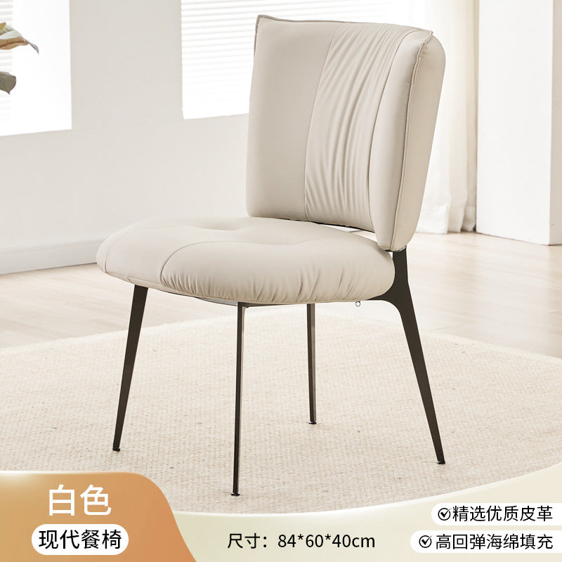 Factory direct wholesale custom italian minimalist dining chairs - high-end casual upholstered leather restaurant designer chairs