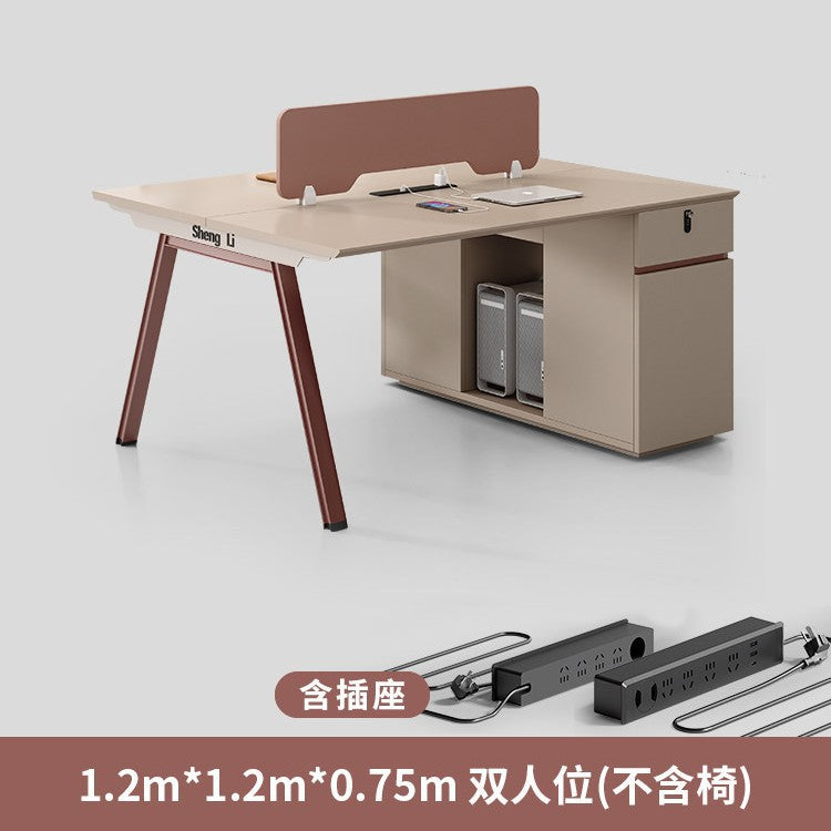 Saint li office desk and chair set - 4/6 seater minimalist modern office table with partition workstation computer desk