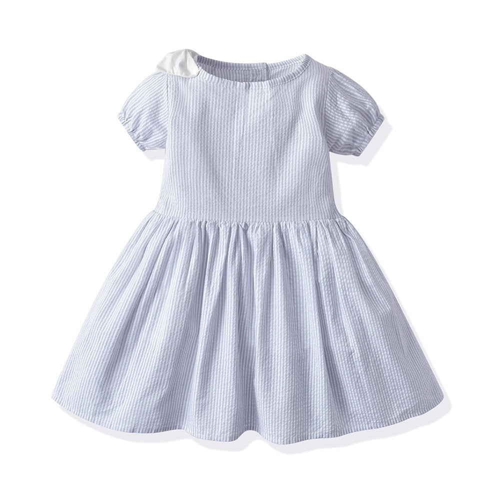 Wholesale children's clothing direct from the manufacturer: boys' preppy-style short-sleeved plaid shirt and suspender shorts set, dropshipping available