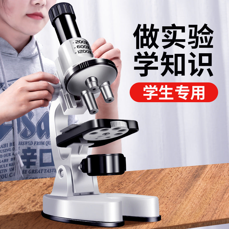 Children's educational stem toys, elementary and middle school science experiment microscope, biological teaching aids - wholesale fun gifts