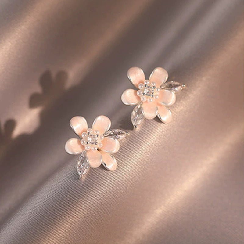 Sakura drip glaze flower earrings for women 2026 new arrival popular classy earrings accessible luxuryelegant popular earrings