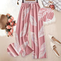 new european and american style women's summer casual pants - printed, loose-fit, high-waisted trousers for women