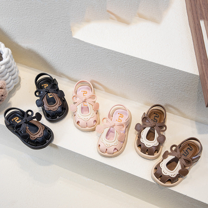 Kids' slippers - summer girls' and boys' bathroom indoor home anti-slip soft sole cartoon baby sandals